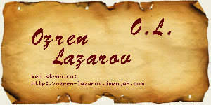 Ozren Lazarov vizit kartica